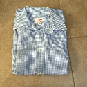 Boys blue and white dress shirt